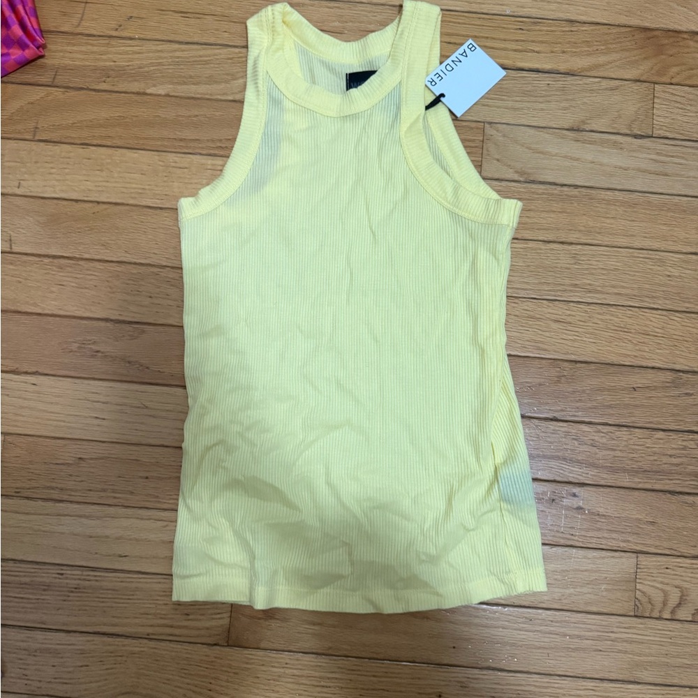 WSLY Ribbed Yellow Rivington Tank Top NWT